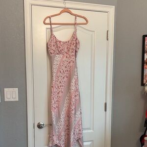 Hollister Pink Floral High Low Dress